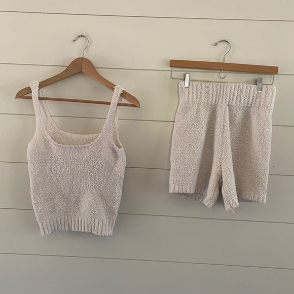 Skims Cozy Short Set Sz S/M in Bone - Picture 5 of 15